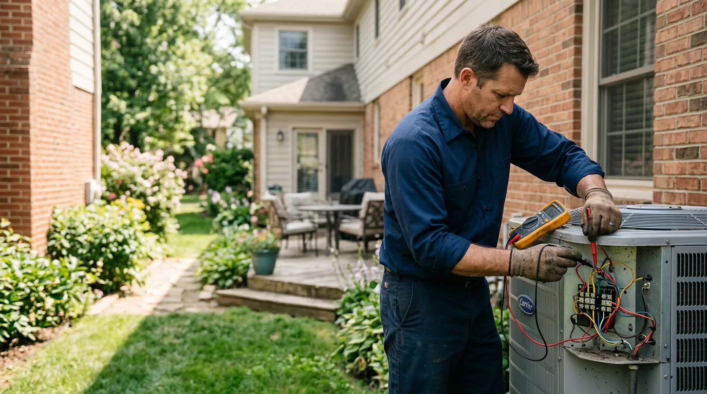 HVAC technician working near Tryon, OK